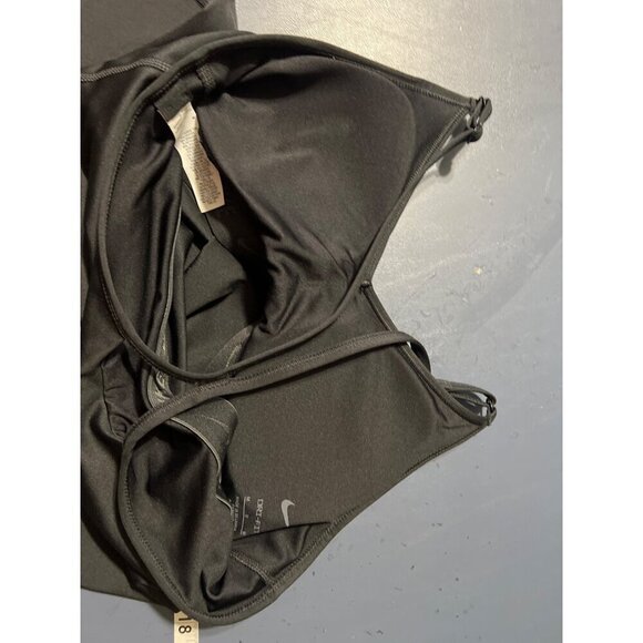 Nike Womens Black Strappy V-Neck Sports Tank Top M Beachy Swim Tropical Vacation - Picture 9 of 11